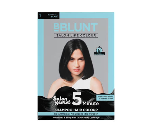 BBlunt 5 Minute Shampoo Hair Colour For 100% Grey Coverage