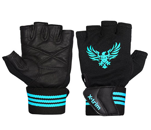Xtrim unisex leather gym glovess