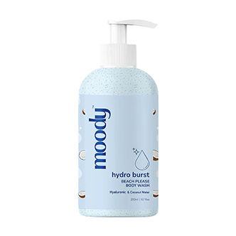 Moody 7D Hydro Burst Body Wash- Hyaluronic Acid, Deeply Cleanses Skin, Provides Instant Hydration