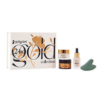 Pilgrim 24k Gold Collection Gift Kit with Gua Sha