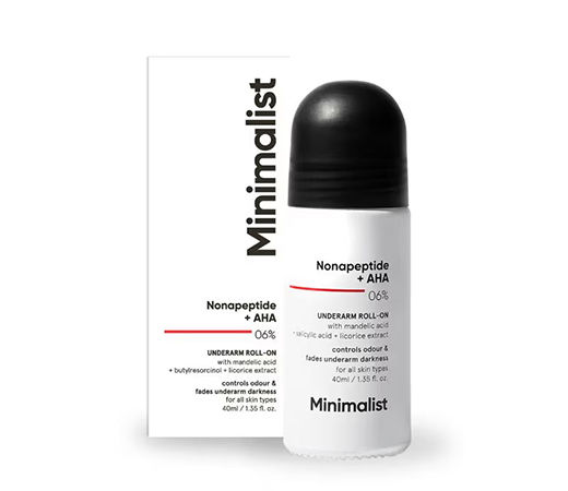 Minimalist Nonapeptide + AHA 06% Underarm Roll On For Odour-Free & Even Skin Tone