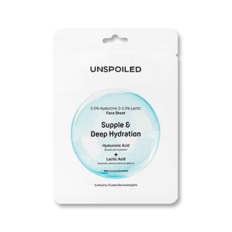 Unspoiled 0.5% Hyaluronic & 0.5% Lactic Face Sheet
