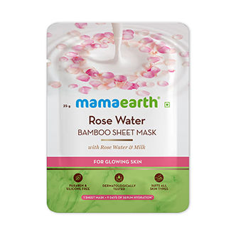Mamaearth Rose Water & Milk Bamboo Sheet Mask 