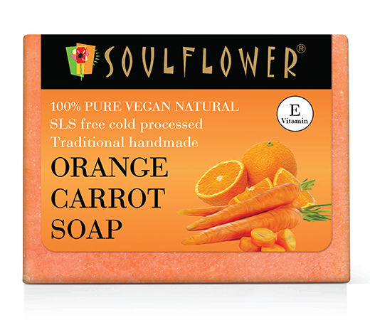Soulflower Vitamin C Orange Carrot Handmade Soap