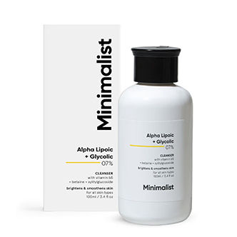 Minimalist 7% ALA & AHA Brightening Face Wash With Vitamin B5 & Glycolic acid For Glowing Skin