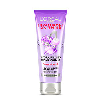 L'Oreal Paris Hyaluron Moisture Hydra Filling Night Cream for 72 HR Hydrated hair