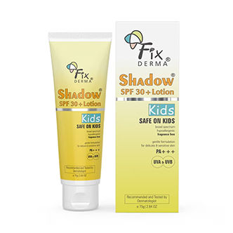 Fixderma Shadow Kids SPF 30+ Lotion Sunscreen For Kids, NonGreasy, LightWeight & Non-Irritating