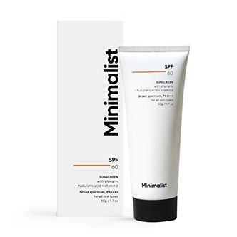 Minimalist SPF 60 PA ++++ Sunscreen With Antioxidant Silymarin, Sensitive Skin, Acne & Pregnancy Safe