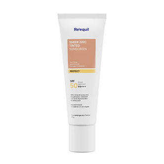 Re'equil Sheer Zinc Tinted Sunscreen Spf 50 Pa+++ 100% Mineral Sunscreen