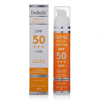 DeBelle Mineral Sunscreen SPF 50+++ With Vitamin C Water Resistant