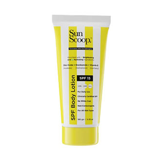 SunScoop Hydrating SPF 15 Body Lotion - UV Sun Protection, Moisturization & No Tanning
