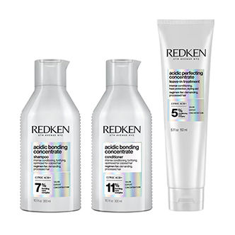 Redken Damaged Hair Combo - Acidic Bonding Concentrate Shampoo, Conditioner & Leave-In Treatment
