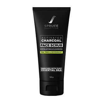 Spruce Shave Club Charcoal Face Scrub With Tea Tree & Peppermint
