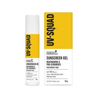 UV-Squad Sunscreen Gel Niacinamide & Pro-Ceramides SPF 50 PA+++ for Radiant Skin