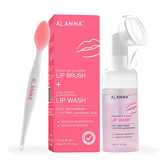 ALANNA Lightening & Exfoliating Lip Wash + Lip Brush
