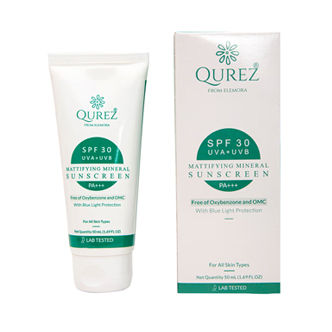 Qurez Mattifying Spf 30 Mineral Sunscreen With Sea Buckthorn & Aloe Vera