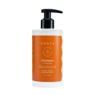 Arata Natural Cleansing Shampoo with Maple Sugarcane and Blueberry Extracts
