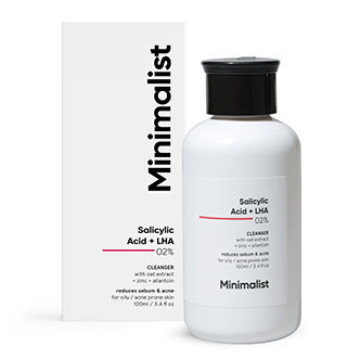 Minimalist 2% Salicylic Acid + LHA Face Cleanser With Zinc For Reducing Sebum & Acne
