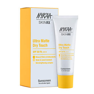 Nykaa SKINRX Ultra Matte Dry Touch Sunscreen SPF 50 PA +++, Matte Finish, No white cast