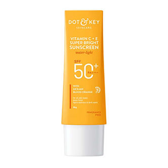 Dot & Key Vitamin C + E Face Sunscreen With SPF 50 PA+++ For Glowing Skin, 100% No White Cast