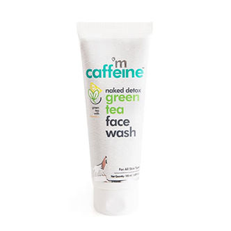 MCaffeine Vitamin C Green Tea Face Wash with Hyaluronic Acid - Dirt Removal Soap Free Face Cleanser