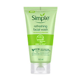 Simple Kind to Skin Refreshing Facewash Mild Face Wash for Sensitive Skin