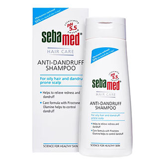 home remedies for dandruff and itchy scalp with Sebamed Anti-Dandruff Shampoo 