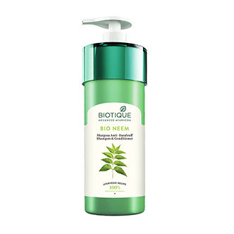 dandruff treatment at home with Biotique bio neem anti-dandruff shampoo