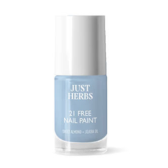 Just Herbs Nail Polish 21 Chemical Free Formula Quick Dry Long Lasting Nail Paint - Icy Blue
