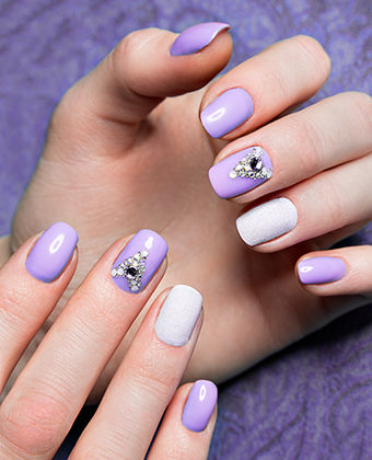 Purple nail art
