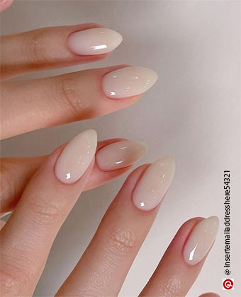 Sheer glassy nail art