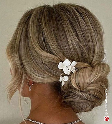 Bun With Minimal Flowers