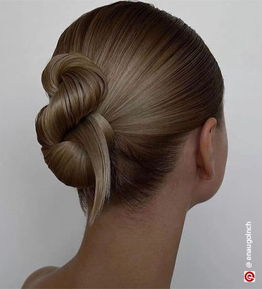 Sleek bun hairstyle