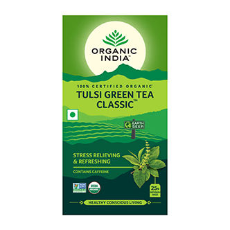 Organic India Tulsi Green Tea Classic Bags
