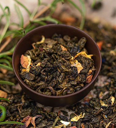 tea buds in a bowl