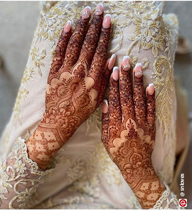 pink french manicured nails