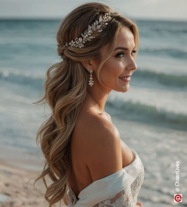 bridesmaid hairstyle - beachy waves 