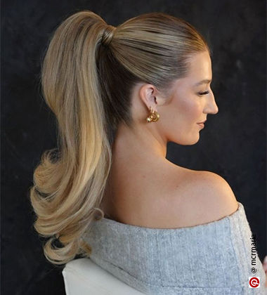 hair style for brides maid - barbie ponytail 
