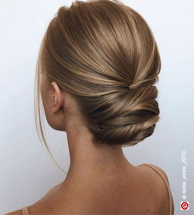 bridesmaid hairdos - sleek twist