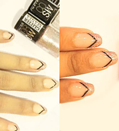 Chevron Glitter Tip
