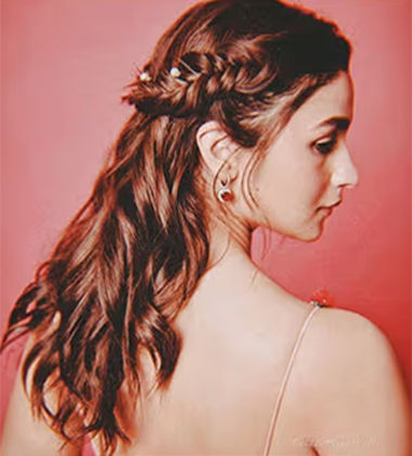 Curly Crown Braid Curly Hairstyle
