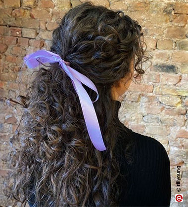 Bow Curly Hairstyle
