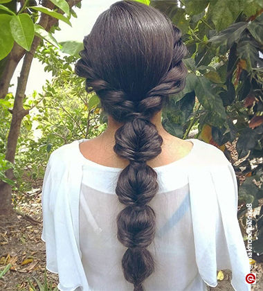 Exaggerated Braided Hairstyle