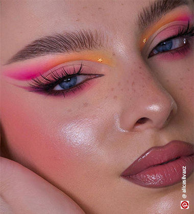 festive eye makeup - sunset soiree