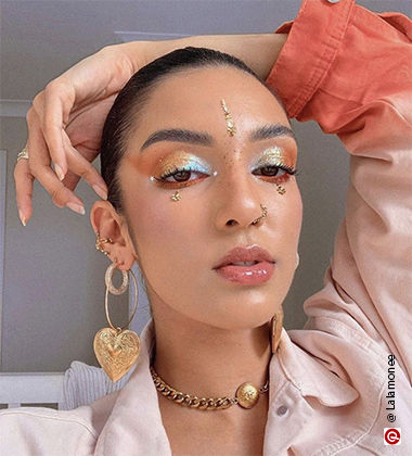 festive eye makeup - life of a showgirl