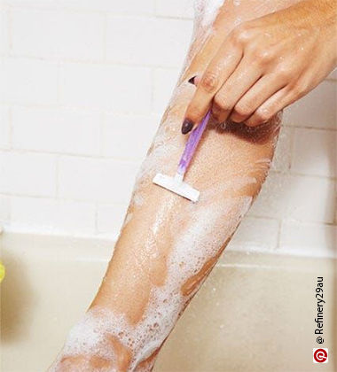 shaving body during the shower