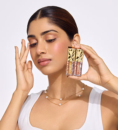 bejewelled cat eye look with Lakme Be-Jewel Satin Eye Tint
