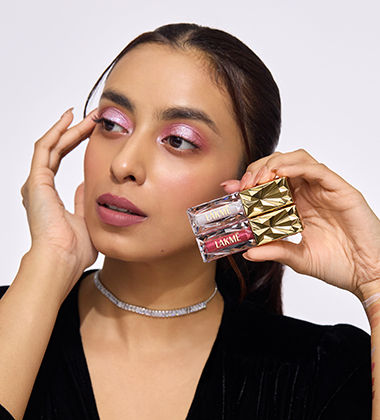 Pink Smokey Eyes with Lakme Be-Jewel Satin Eye Tint