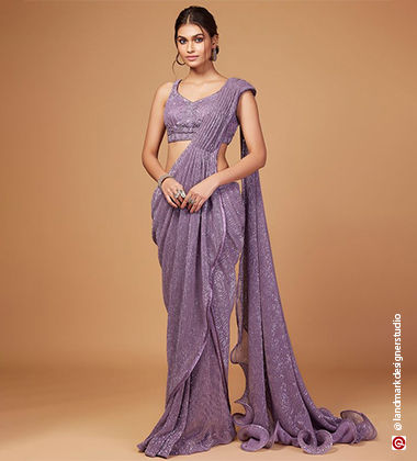 reception saree look for bride
