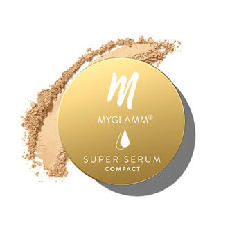 Myglamm Super Serum Compact Powder - Skin-Perfecting Powder With Hyaluronic Acid - 102W Beige
